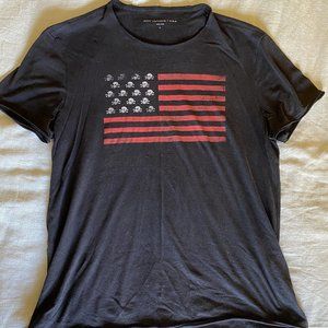 John Varvatos Star men's black skull flag tshirt L